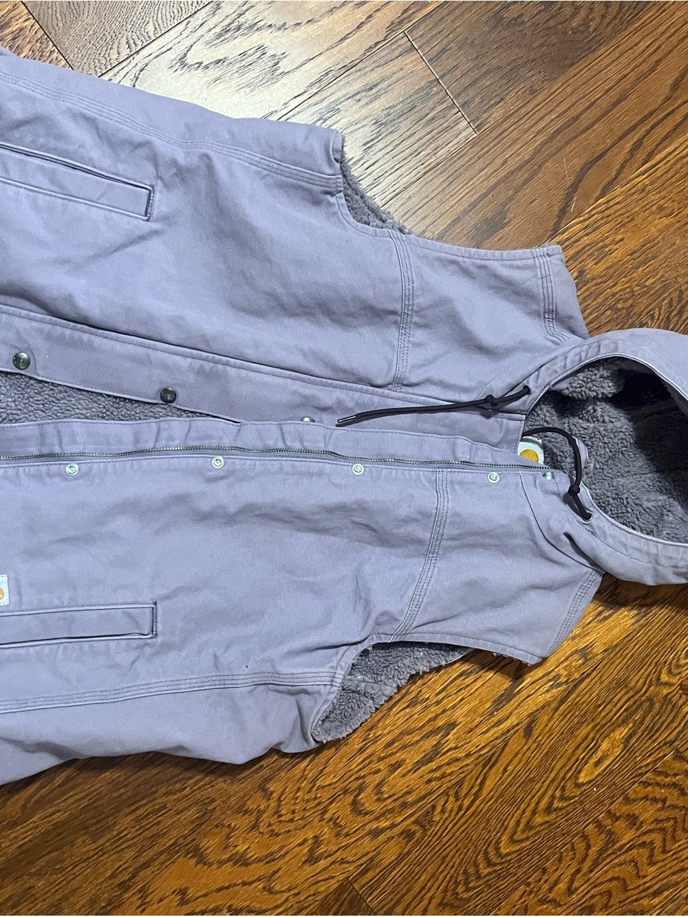 Carhartt Hooded Sherpa Vest in Lavender